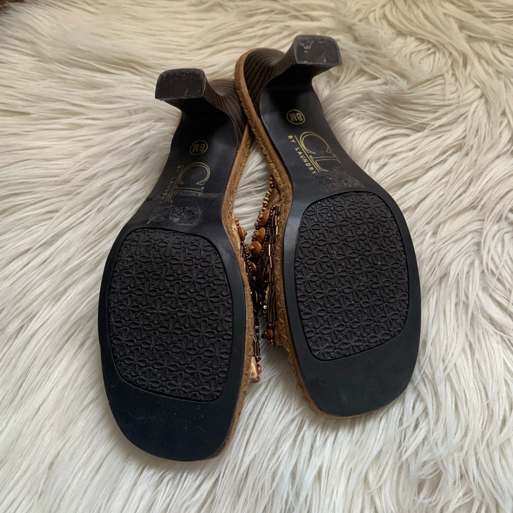 Beaded Tan Women's Sandals - Picture 5 of 7